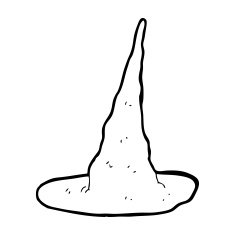 cartoon spooky witch hat N28