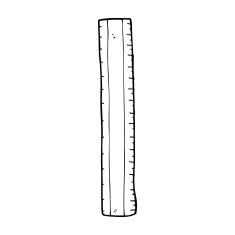 cartoon wooden ruler N24