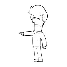 cartoon man blaming N13