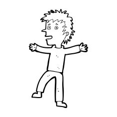 cartoon happy man N677
