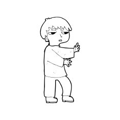 cartoon man gesturing N44