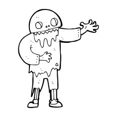 cartoon spooky zombie N13