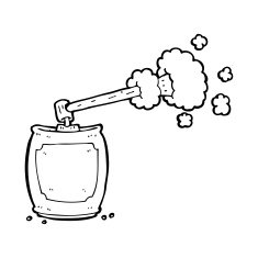 cartoon aerosol spray can N26
