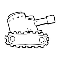 cartooon army tank N10