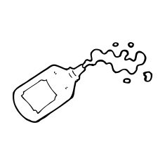cartoon squirting blood bottle N4