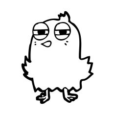 funny cartoon bird N250
