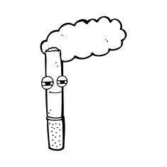 cartoon happy cigarette N12