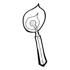 cartoon burning match N61