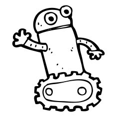 Cartoon Robot N396