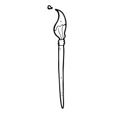 cartoon artist's brush N38