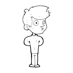 cartoon boy staring N27