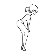cartoon woman posing N44
