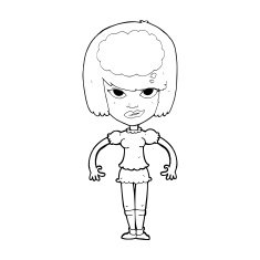 cartoon woman with idea N365