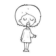 cartoon woman explaining her point N52