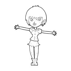 Cartoon Vampire Girl N336
