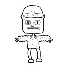 Cartoon Robot N401
