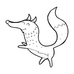 cartoon happy wolf N30