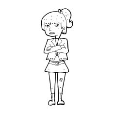 cartoon cool girl N40