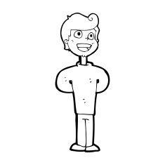 cartoon happy man N684
