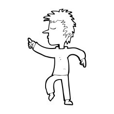 Cartoon Man Pointing N289