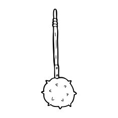 cartoon medieval mace N20
