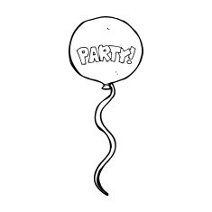 cartoon party balloon N15