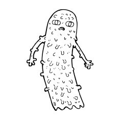 cartoon spooky ghost N136