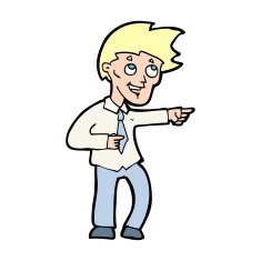 cartoon funny office man pointing N14