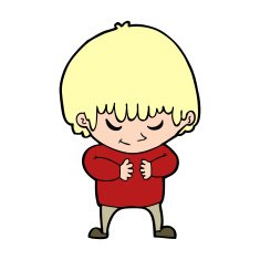 cartoon shy boy N28