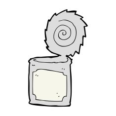 cartoon open tin can N12