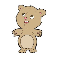 cartoon happy little teddy bear N8