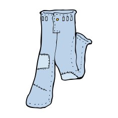 cartoon patched old jeans N38