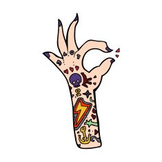 cartoon tattoo arm N20