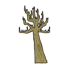 old bare tree cartoon N18