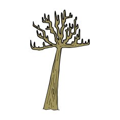 cartoon winter tree N14