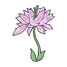 cartoon flower N609