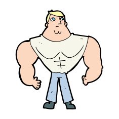 Cartoon Body Builder N16