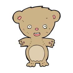 cartoon teddy bear N427