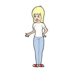 cartoon woman explaining N70