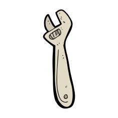 cartoon adjustable spanner N29
