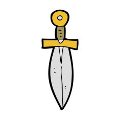 cartoon old dagger N9