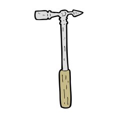 cartoon pin hammer N12