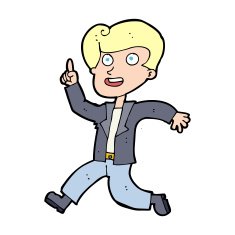 cartoon man with great idea N60