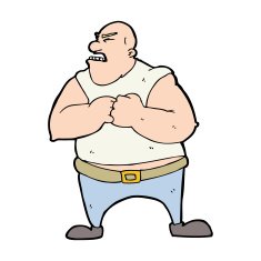 cartoon violent man N29