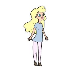cartoon pretty girl N149