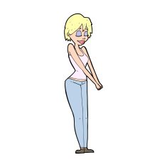 cartoon content woman N14