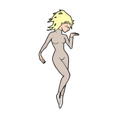 cartoon future space woman N14