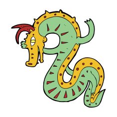 saxon dragon cartoon N12