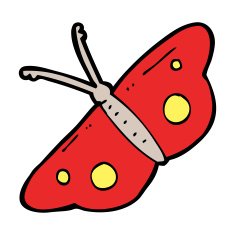 cartoon butterfly symbol N31