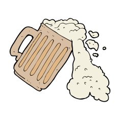 cartoon mug of beer N39